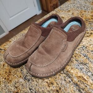 Simple Brown Slip-On Comfortable Slippers Shoes Size 10